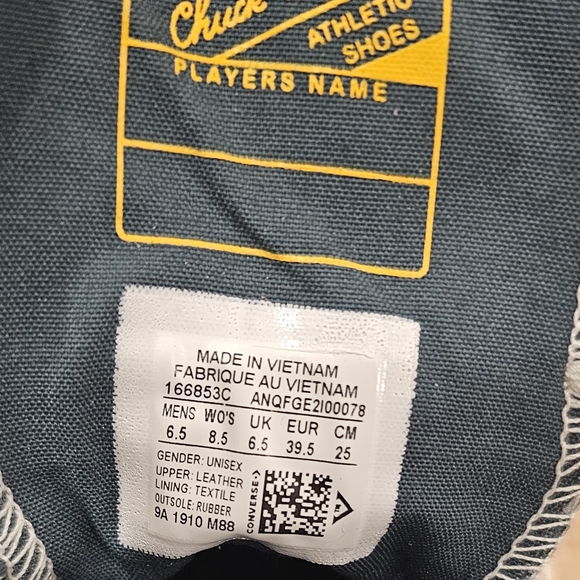 Converse High-Top Sneakers with Patchwork Design 8.5 Womens - Picture 7 of 9